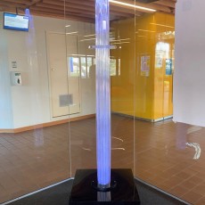 "ENT1 Venice / Auckland" (light installation)  year: 2021  (Auckland University - obelisk twinned with Venice)
